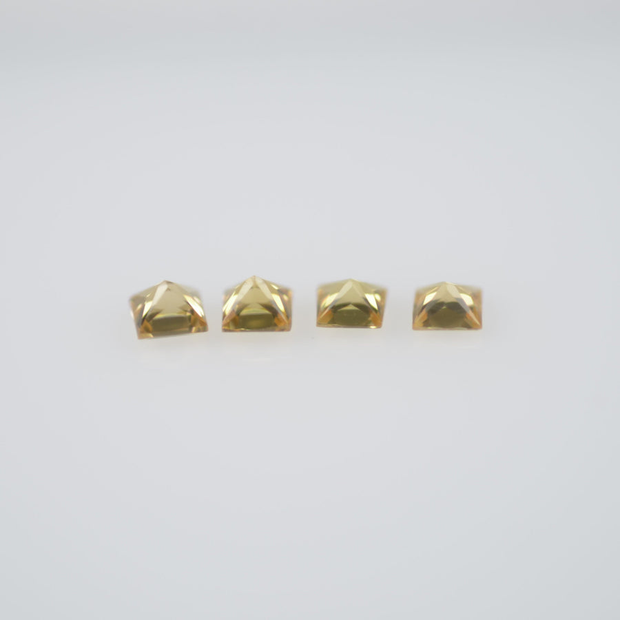 2.1-2.9 mm Natural Calibrated Yellow Sapphire Loose Gemstone Princess Cut