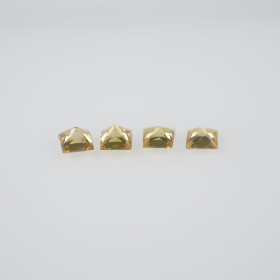 1.8-2.3 mm Natural Calibrated Yellow Sapphire Loose Gemstone Princess Cut