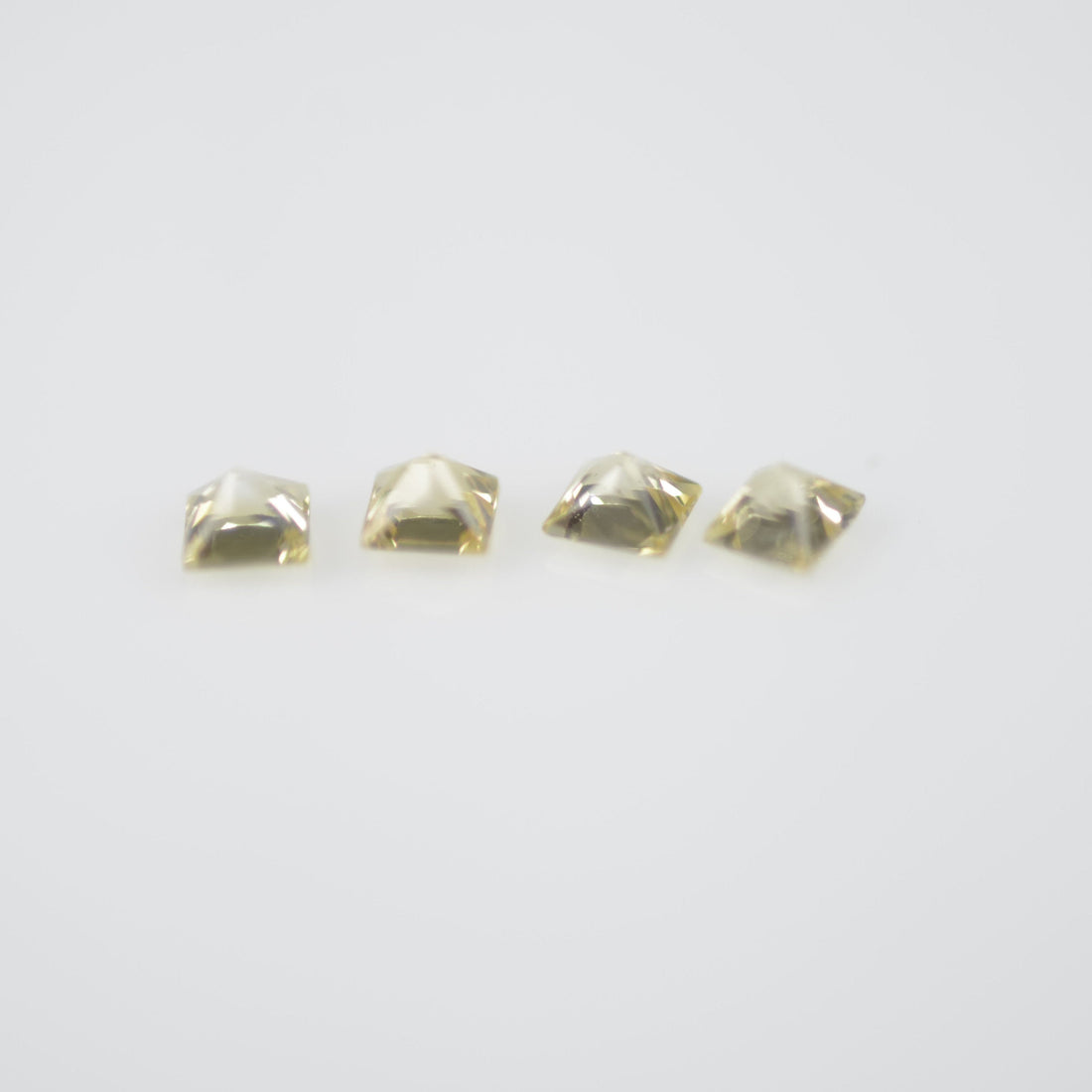 1.8-2.3 mm Natural Calibrated Yellow Sapphire Loose Gemstone Princess Cut