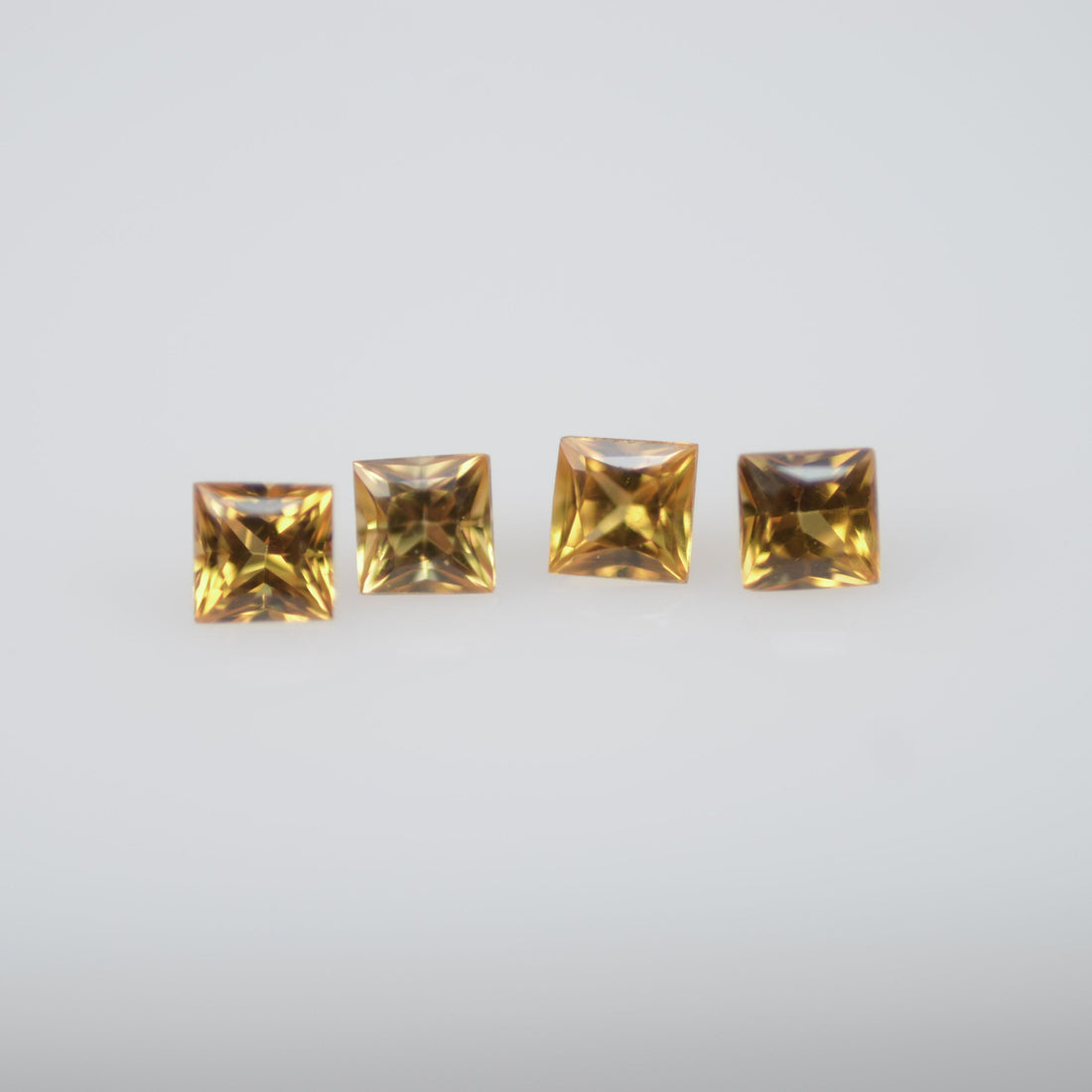 1.7-2.3 mm Natural Calibrated Yellow Sapphire Loose Gemstone Princess Cut
