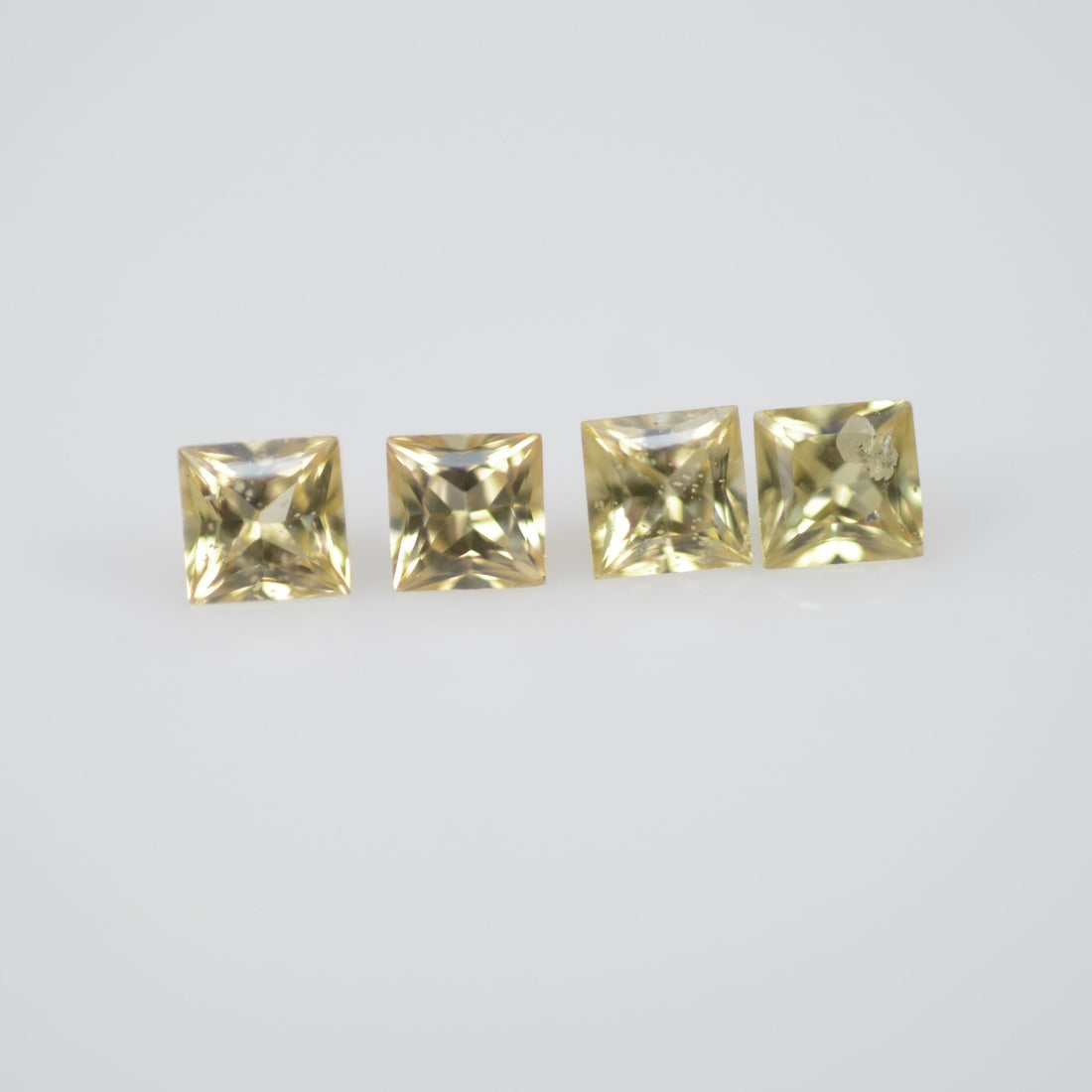 2.2-2.8 mm Natural Calibrated Yellow Sapphire Loose Gemstone Princess Cut