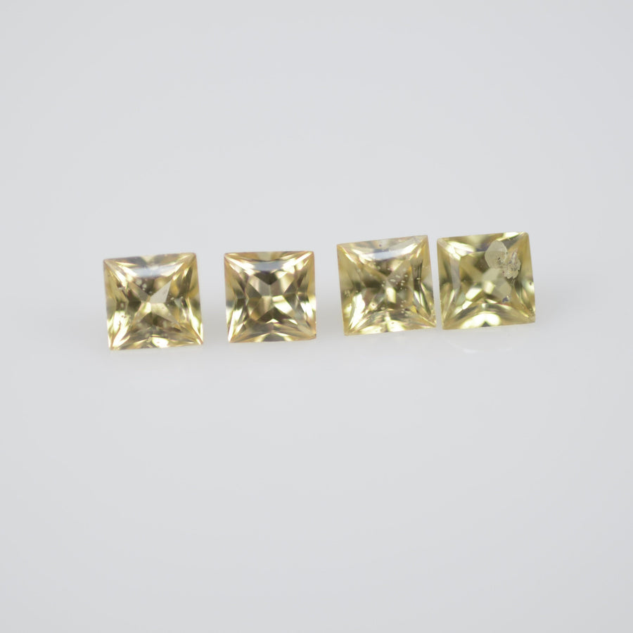 2.2-2.8 mm Natural Calibrated Yellow Sapphire Loose Gemstone Princess Cut