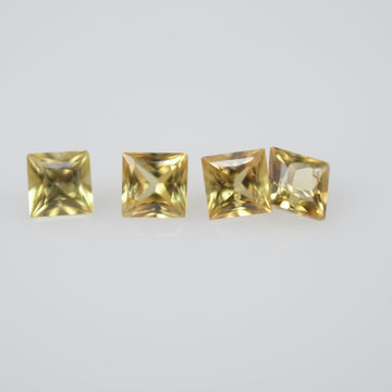 2.2-2.8 mm Natural Calibrated Yellow Sapphire Loose Gemstone Princess Cut