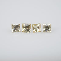 2.2-2.8 mm Natural Calibrated Yellow Sapphire Loose Gemstone Princess Cut