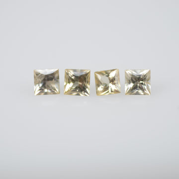 2.2-2.8 mm Natural Calibrated Yellow Sapphire Loose Gemstone Princess Cut