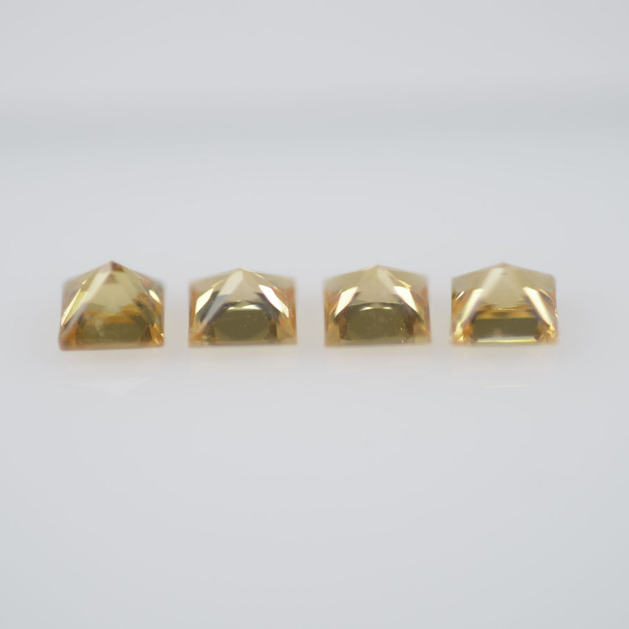 2.8-3.3 mm Natural Calibrated Yellow Sapphire Loose Gemstone Princess Cut