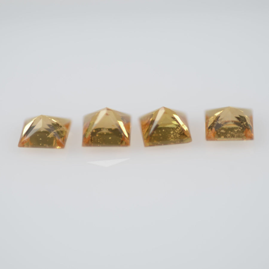 2.8-3.2 mm Natural Calibrated Yellow Sapphire Loose Gemstone Princess Cut