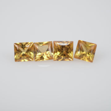 2.8-3.2 mm Natural Calibrated Yellow Sapphire Loose Gemstone Princess Cut