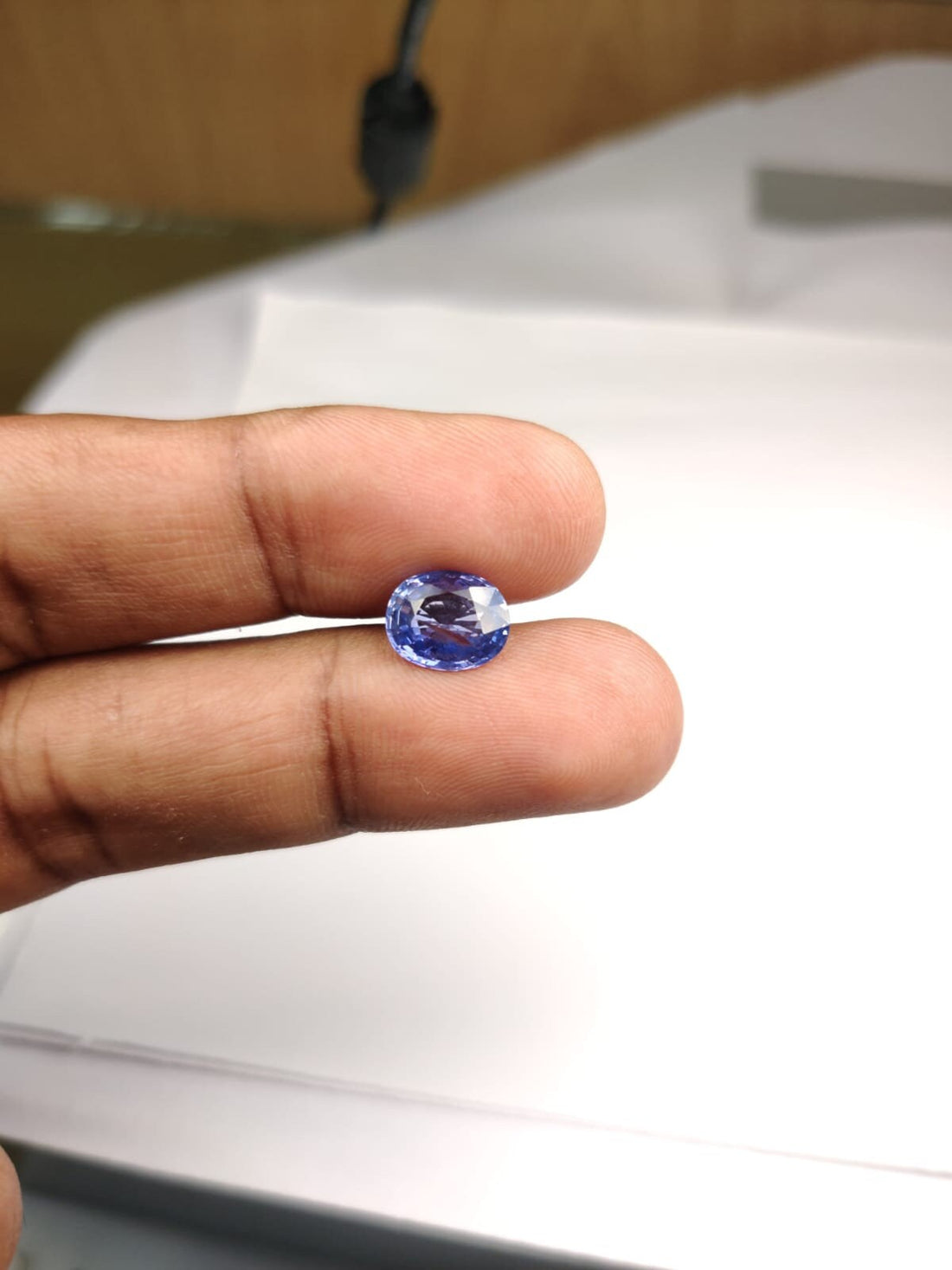 2.93 cts Unheated Natural Blue Sapphire Loose Gemstone Oval Cut Certified