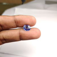 2.93 cts Unheated Natural Blue Sapphire Loose Gemstone Oval Cut Certified