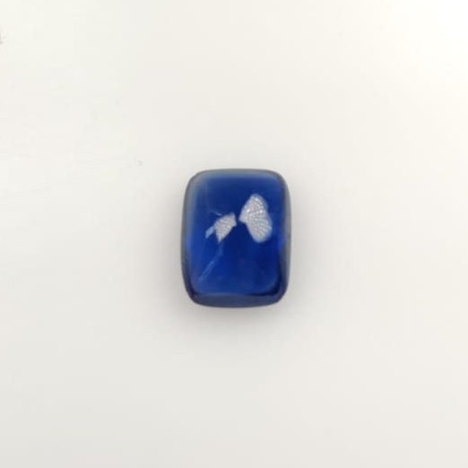 1.64 cts Unheated Natural Blue Sapphire Loose Gemstone Cabochon Cushion Cut Certified
