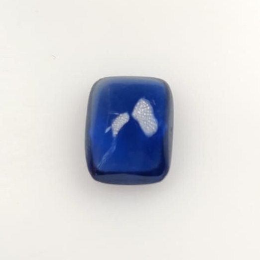 1.64 cts Unheated Natural Blue Sapphire Loose Gemstone Cabochon Cushion Cut Certified