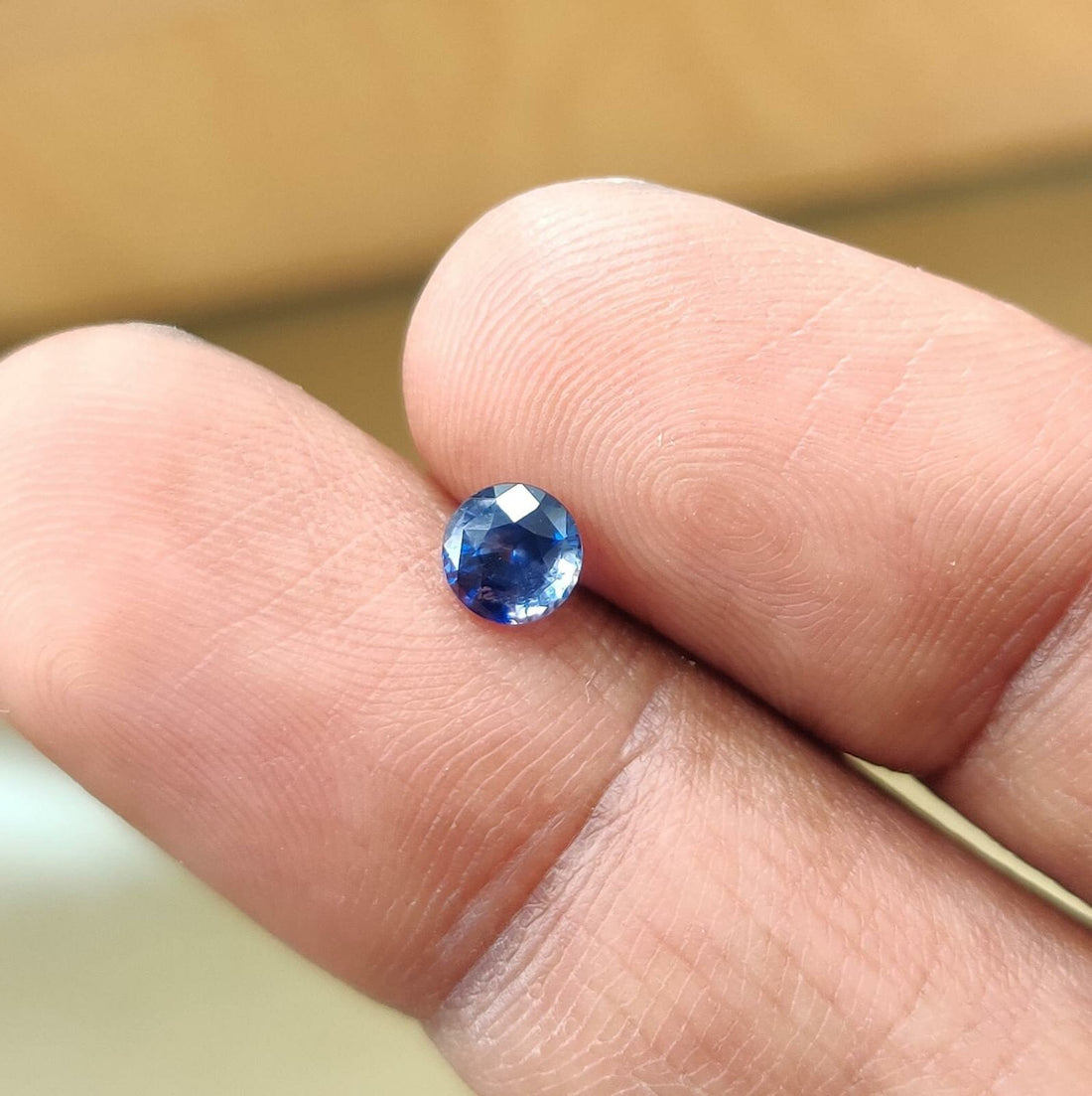 0.64 Cts Natural Blue Sapphire Loose Gemstone Round Cut