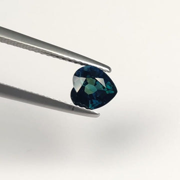1.24 cts Natural Teal Blue Green Sapphire Loose Gemstone Heart Cut