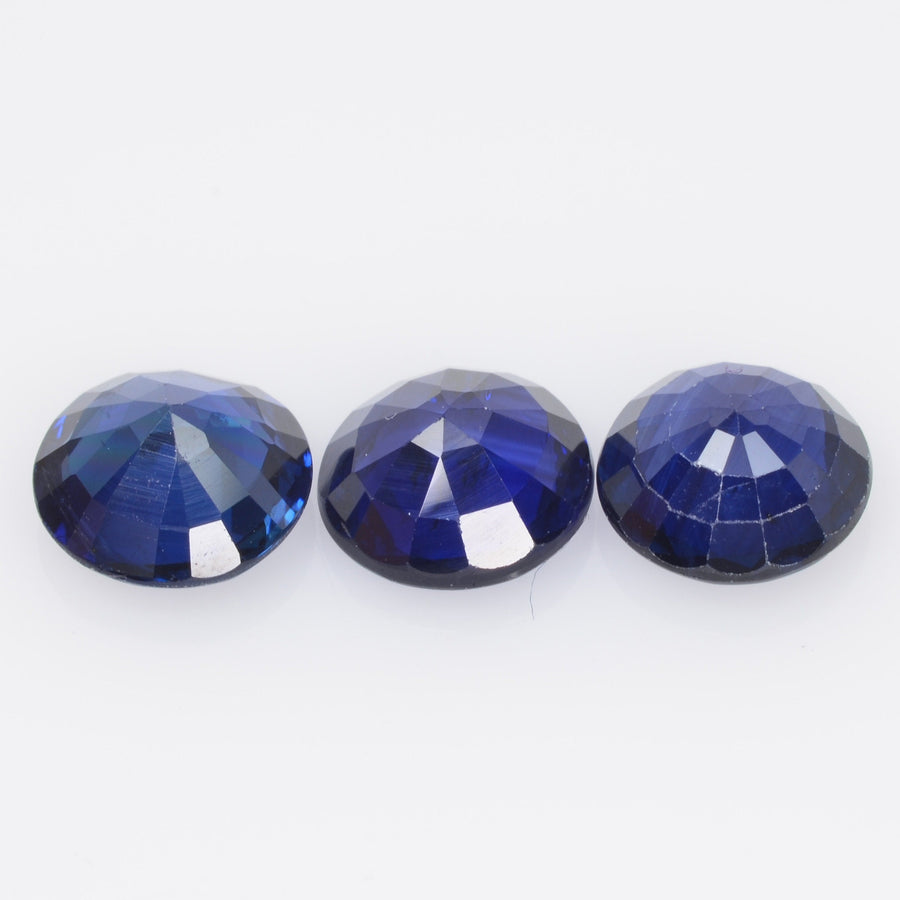 5.7-6.5 MM Natural Blue Sapphire Loose Gemstone Round Cut