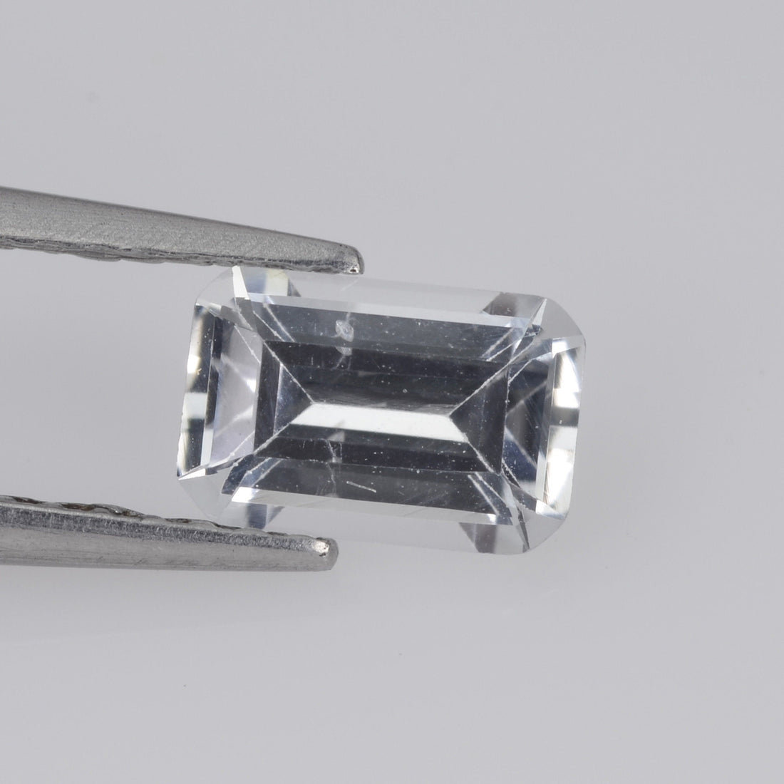 0.72- 0.81 cts Natural White Sapphire Loose Gemstone Emerald Cut