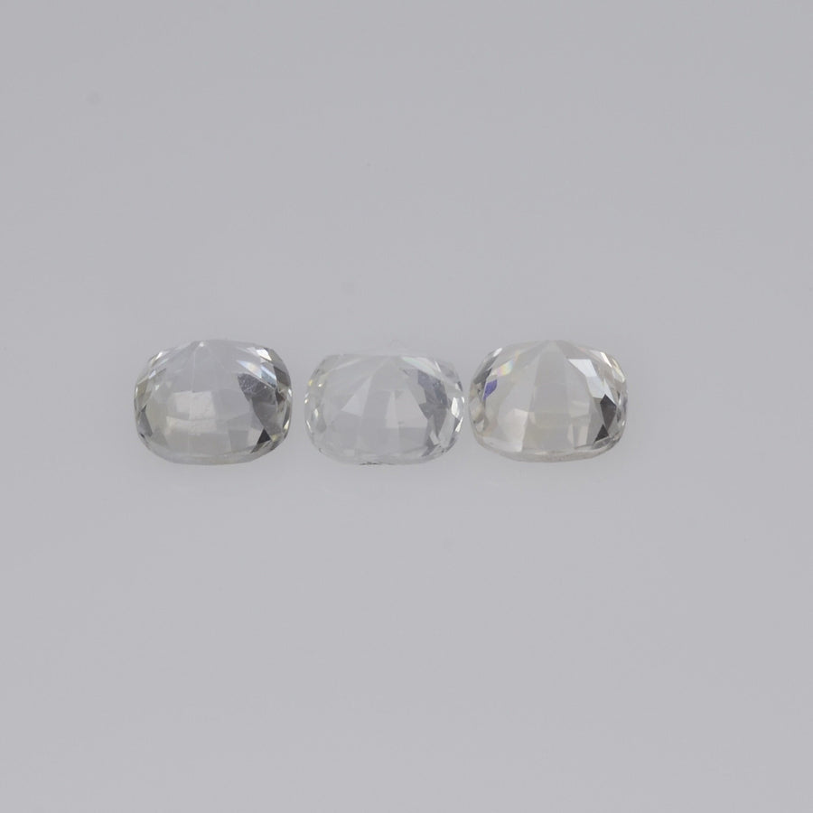 5x5 mm Natural Calibrated White Sapphire Loose Gemstone Cushion Cut
