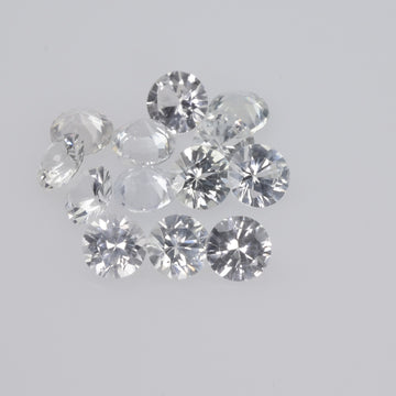 5 mm Natural Calibrated White Sapphire Loose Gemstone Round Diamond Cut VS quality