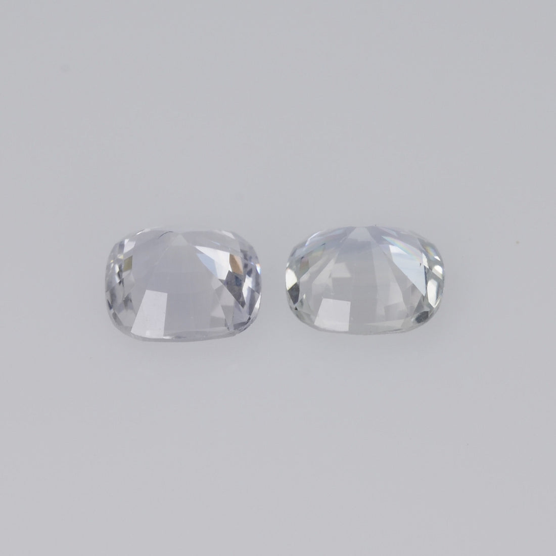 5x5 mm Natural Calibrated White Sapphire Loose Gemstone Pair Cushion Cut