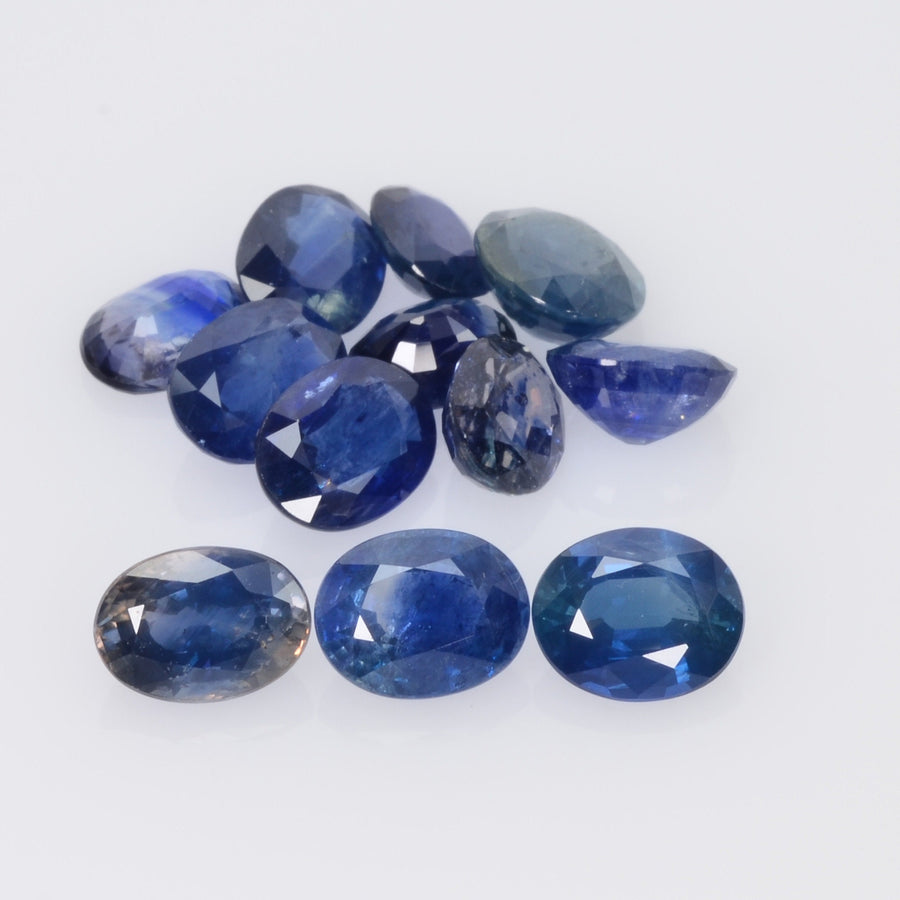 Lots Natural Blue Sapphire Loose Gemstone Oval Cut