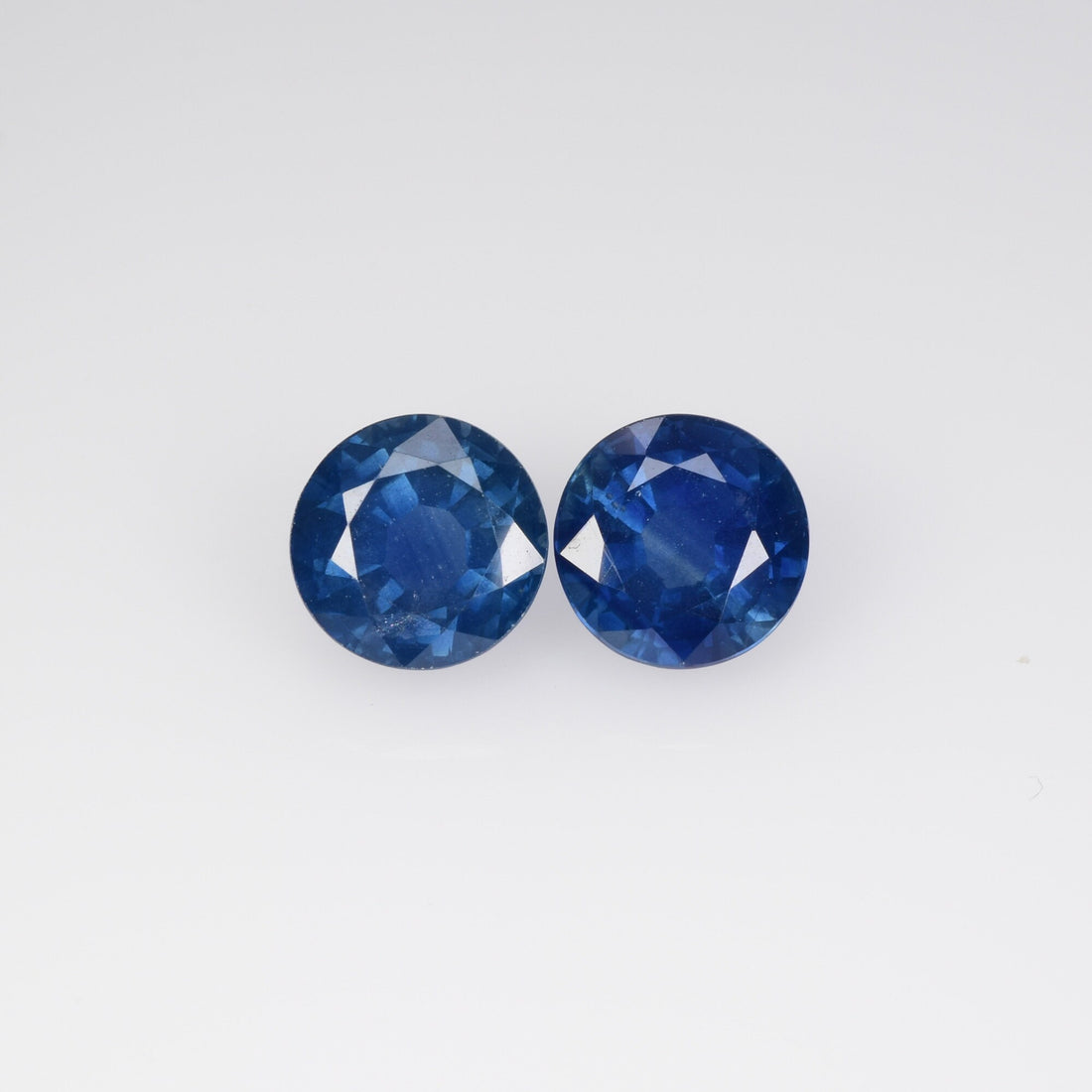 7 MM Natural Blue Sapphire Loose Pair Gemstone Round Cut