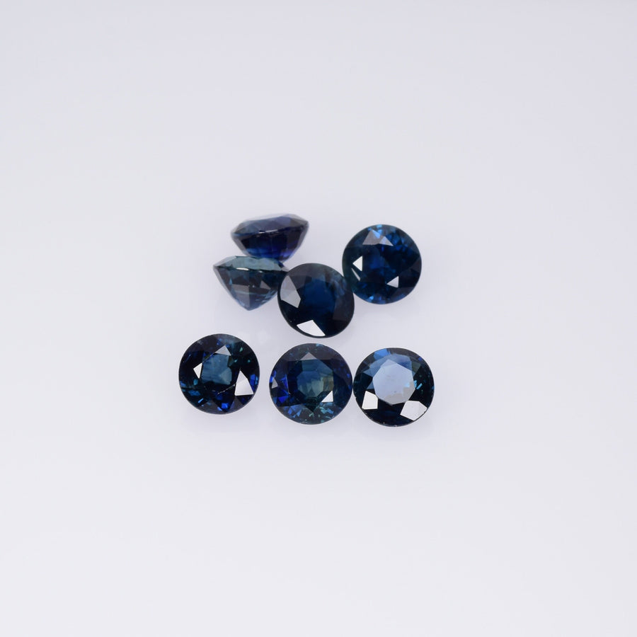 4.7-5.2 MM Natural Blue Sapphire Loose Gemstone Round Cut