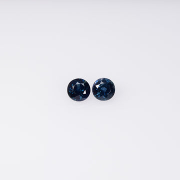 3.3-4.0 mm Natural Blue Sapphire Loose Pair Gemstone Round Cut