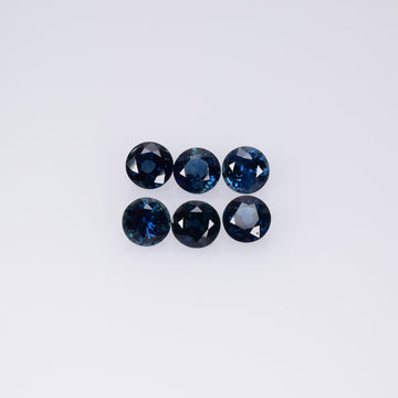 3.3-4.8 mm Natural Blue Sapphire Loose Gemstone Round Cut