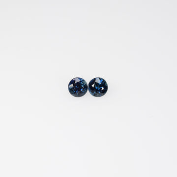 3.5-4.6 mm Natural Blue Sapphire Loose Pair Gemstone Round Cut