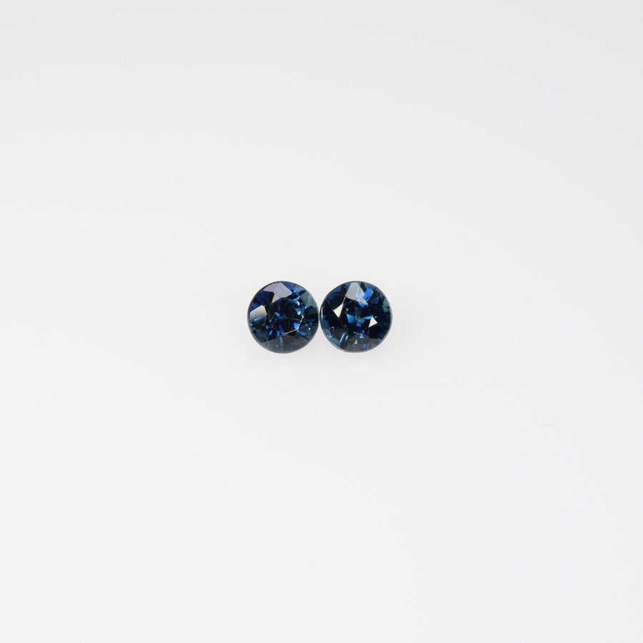 3.5-4.6 mm Natural Blue Sapphire Loose Pair Gemstone Round Cut