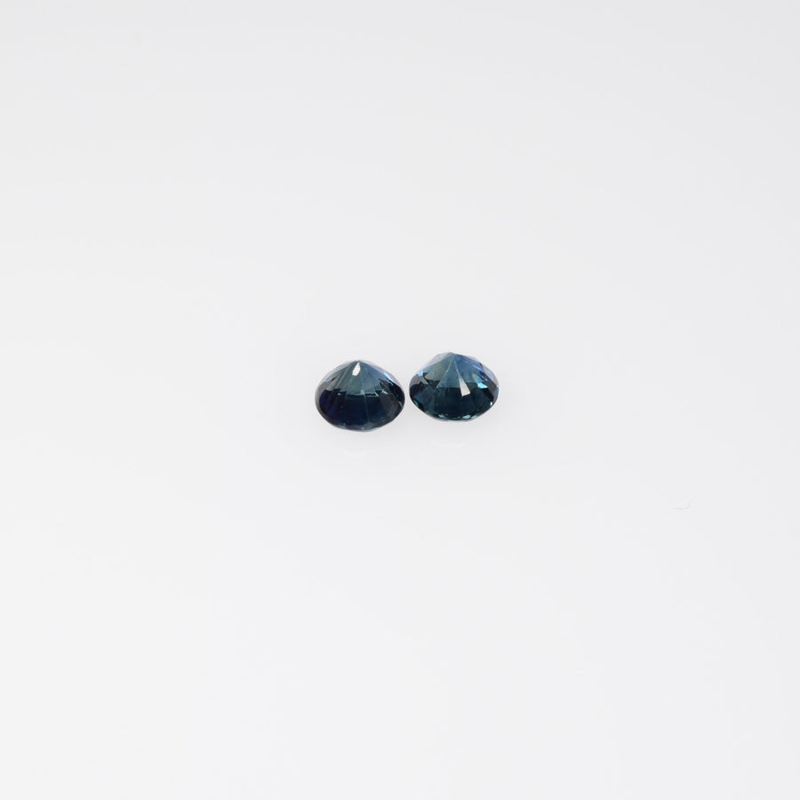 3.5-4.6 mm Natural Blue Sapphire Loose Pair Gemstone Round Cut