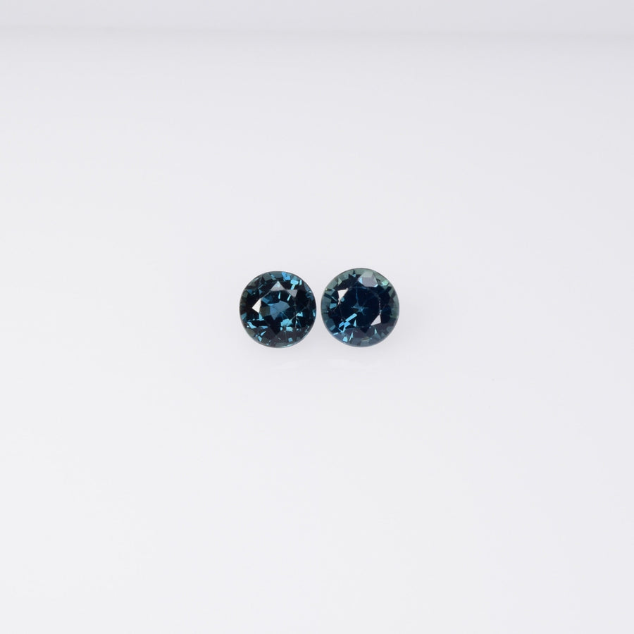 3.5-3.9 mm Natural Blue Sapphire Loose Pair Gemstone Round Cut