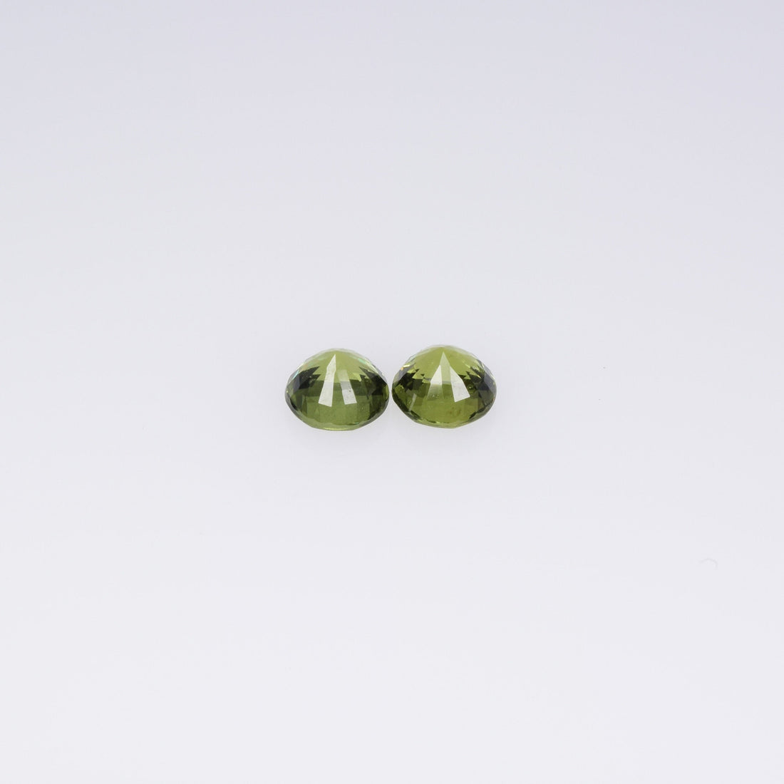 3.8-4.2 mm Natural Teal Greenish yellow Parti Sapphire Loose Pair Gemstone Round Cut