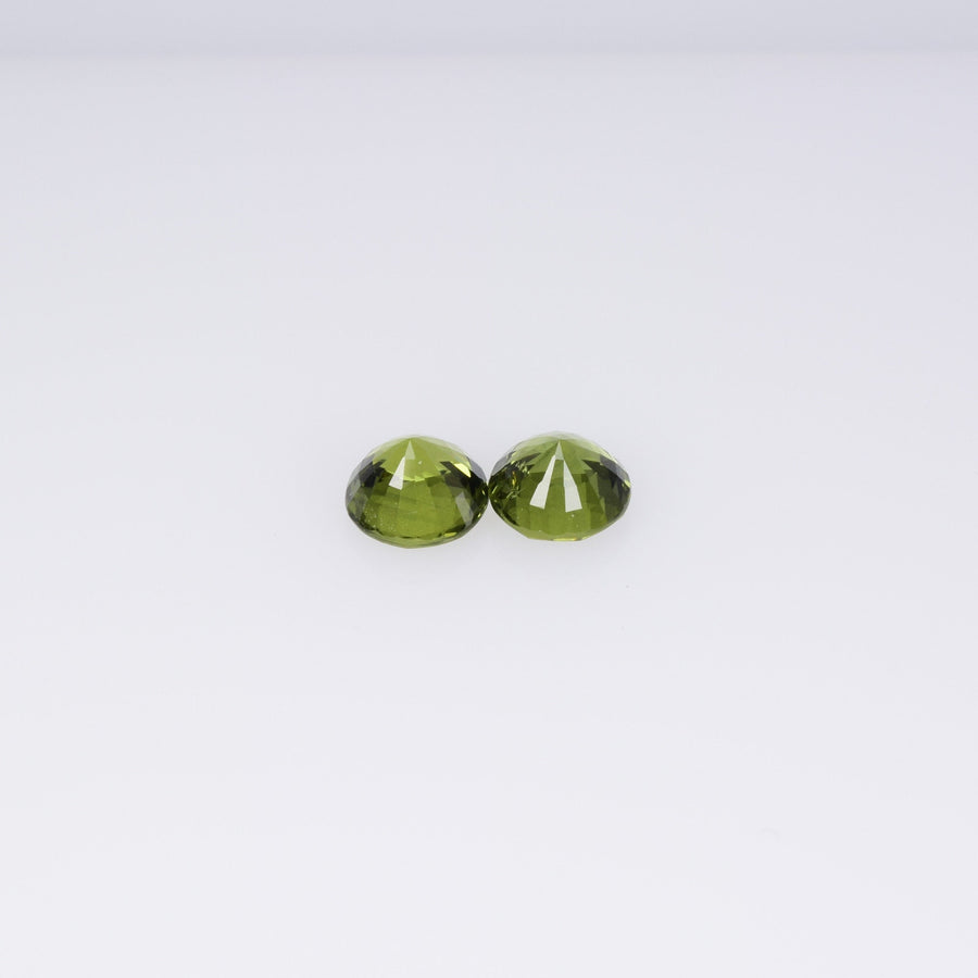 4.5-4.6 mm Natural Teal Greenish yellow Parti Sapphire Loose Pair Gemstone Round Cut