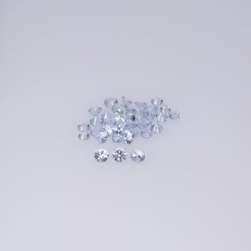 1.4-2.0 mm Natural Bluish White Sapphire Loose Vs Quality Gemstone Round Diamond Cut
