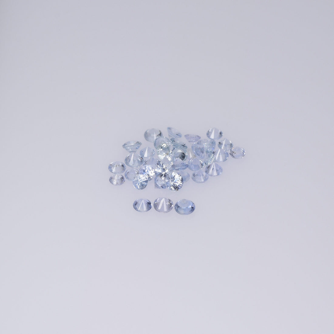 1.4-2.0 mm Natural Bluish White Sapphire Loose Vs Quality Gemstone Round Diamond Cut