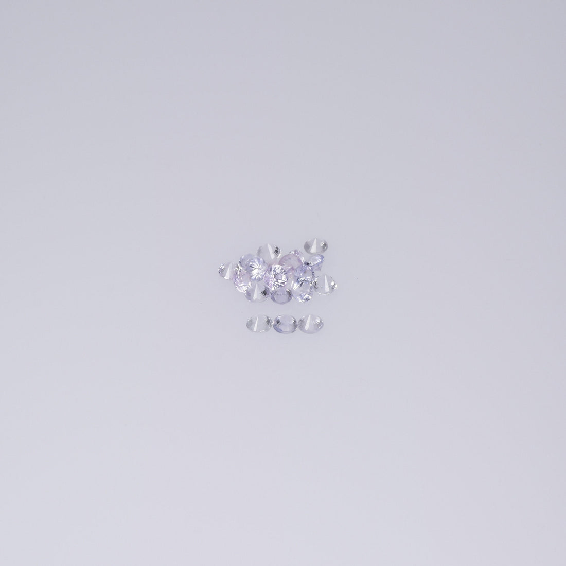 2.5-3.5 mm Natural Purplish White Sapphire Loose Vs Quality Gemstone Round Diamond Cut