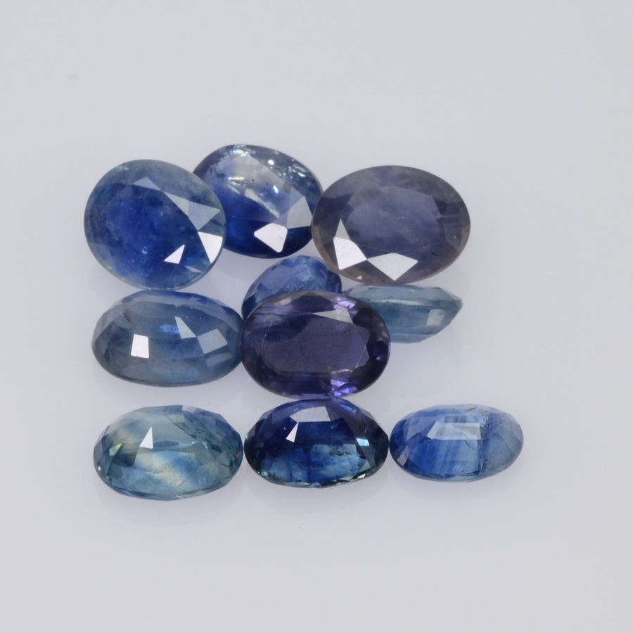 Lots Natural Blue Sapphire Loose Gemstone Oval Cut