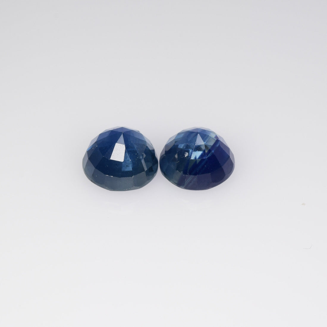 7 MM Natural Blue Sapphire Loose Pair Gemstone Round Cut