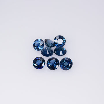 3.1-4.6 MM Natural Blue Sapphire Loose Gemstone Round Cut