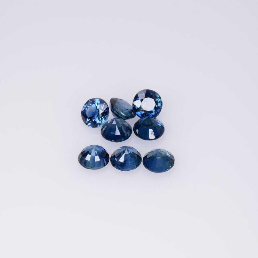 3.1-4.6 MM Natural Blue Sapphire Loose Gemstone Round Cut