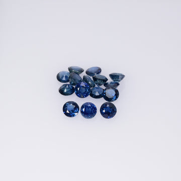 3.0-4.6 MM Natural Blue Sapphire Loose Gemstone Round Cut