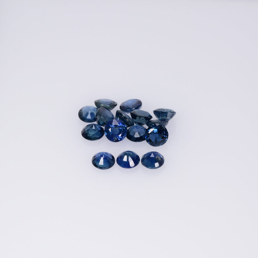 3.0-4.6 MM Natural Blue Sapphire Loose Gemstone Round Cut