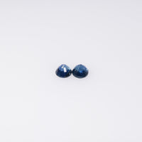 3.2-3.7 mm Natural Blue Sapphire Loose Pair Gemstone Round Cut