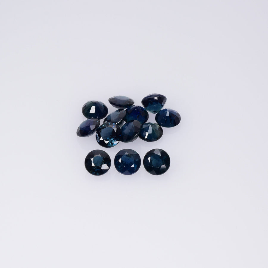 3.2-4.8 mm Natural Blue Sapphire Loose Gemstone Round Cut