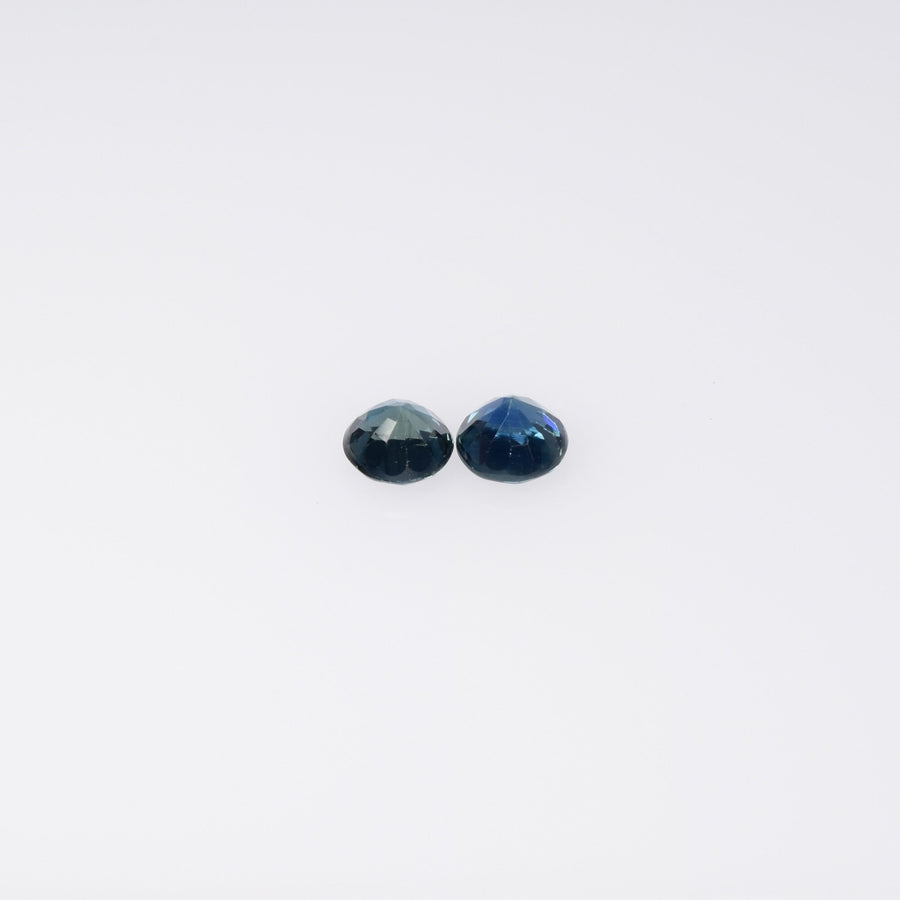 3.5-3.9 mm Natural Blue Sapphire Loose Pair Gemstone Round Cut