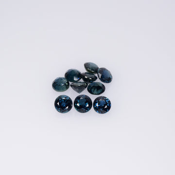 3.5-4.1 mm Natural Blue Sapphire Loose Pair Gemstone Round Cut