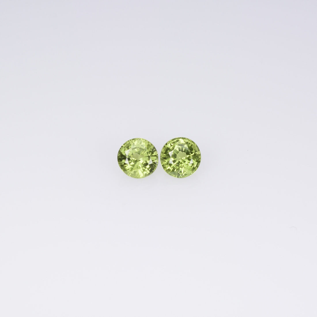 3.9-4.1 mm Natural Teal Greenish yellow Parti Sapphire Loose Pair Gemstone Round Cut