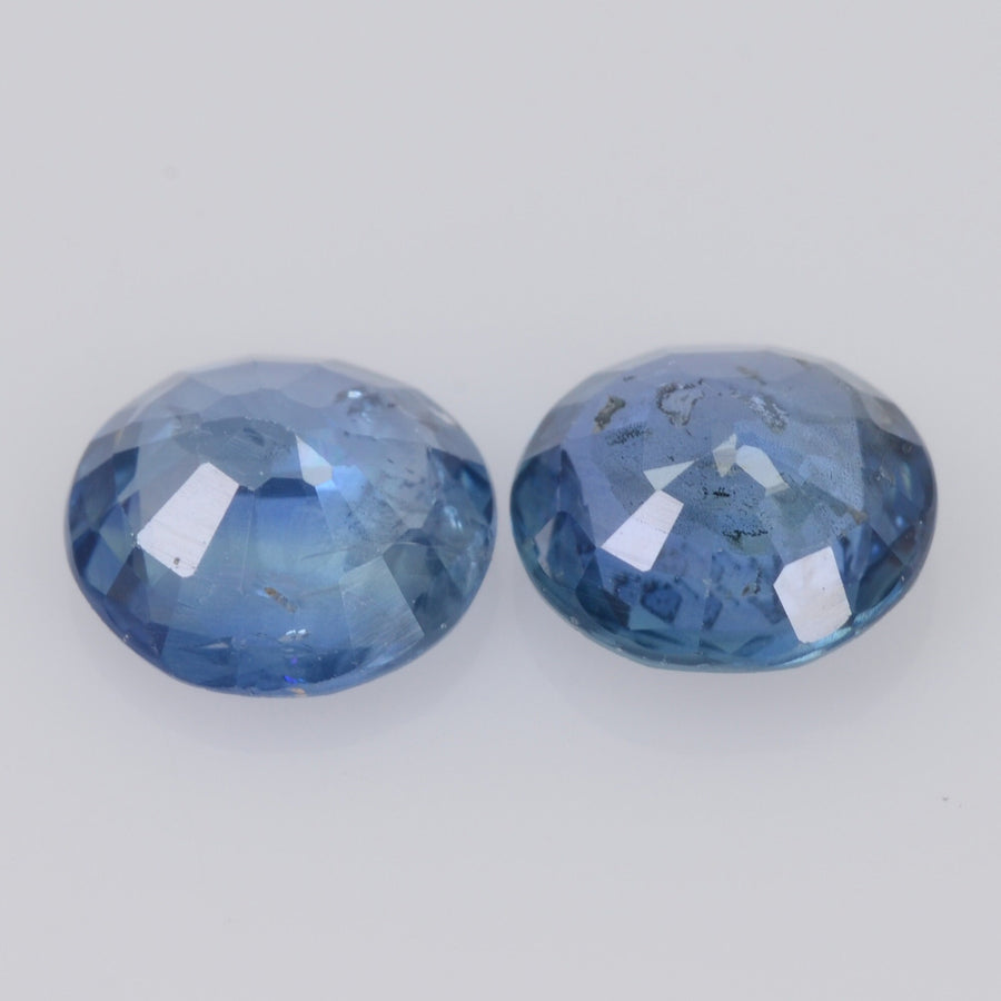 5.8-5.9 MM Natural Blue Sapphire Loose Pair Gemstone Round Cut