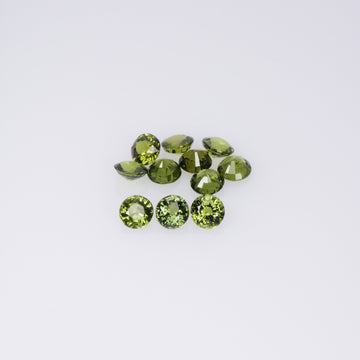2.9-4.4 mm Natural Teal Green Sapphire Loose Gemstone Round Cut
